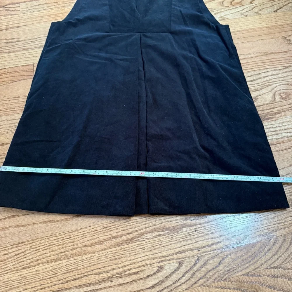 COS Bib-Front Corduroy Mini Dress – Black – Size 8 - Picture 10 of 11